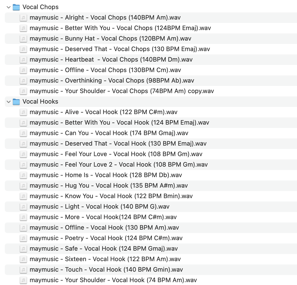 maymusic - vocal and production pack