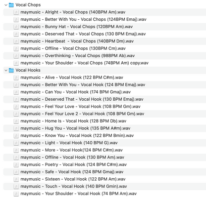 maymusic - vocal and production pack